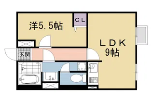 ハイム佐井【202号室】の間取り