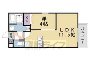 ジーメゾン京都九条コダマ【3階】の間取り