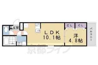 ジーメゾン京都九条コダマ【3階】の間取り
