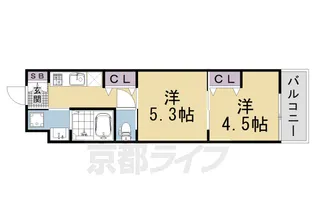 ARCOBALENO KYOTO NISHIKYOGOKU【2階】の間取り