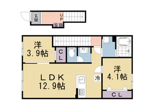 chouette【202号室】の間取り