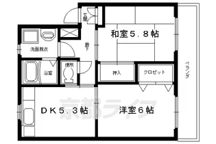 ルージェニー【201号室】の間取り