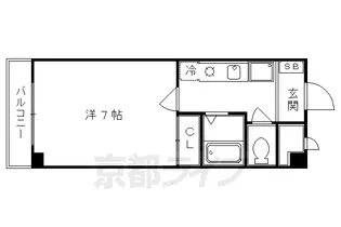 ドラル西院【202号室】の間取り