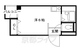 京都府京都市中京区西ノ京東中合町【マンション】の間取り