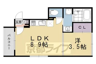 DiiRA鳥羽街道【1階】の間取り