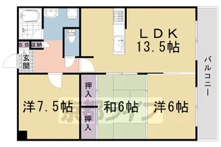 第34長栄ヴィラ大成さが【402号室】の間取り