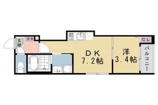 Shin Residence 京都【1階】の間取り