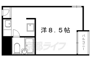 テラッセ糺の森【1-B号室】の間取り