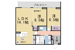 Bord du Lac Soeri【1階】の間取り