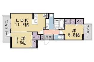 Bord du Lac Soeri【3階】の間取り