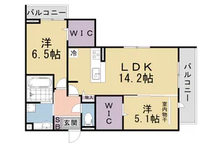 Bord du Lac Soeri【3階】の間取り