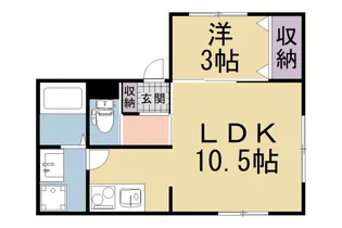LALAくずは【101号室】の間取り
