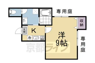 フラッティ西院プレミア【1階】の間取り