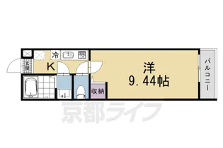 フラッティ西院プレミア【3階】の間取り