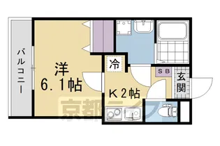 エクセルワンズ観月橋【1階】の間取り