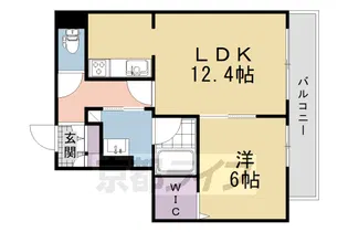 シャーメゾン カルム光月【203号室】の間取り