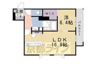 シャーメゾン カルム光月【205号室】の間取り