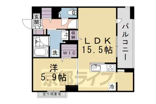 シャーメゾン カルム光月【206号室】の間取り