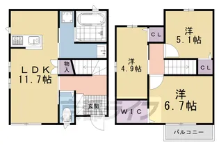 ユアメゾン北大野【101号室】の間取り