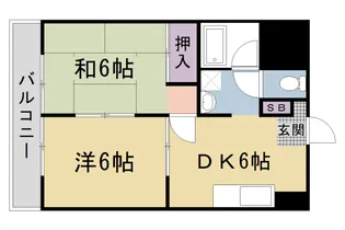 西京極ガーデンハイツ【330号室】の間取り
