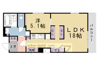 GRANGE京都丹波口【2階】の間取り