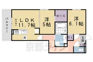 GRAMM桂稲荷山【1階】の間取り