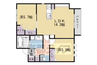(仮称)京都市伏見区桃山羽柴長吉東町ヘーベルメゾン【203号室】の間取り