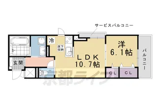 ヒカルサ京都伏見小野【3階】の間取り