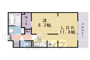 ヒカルサ京都伏見小野【1階】の間取り