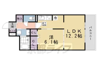 ヒカルサ京都伏見小野【1階】の間取り