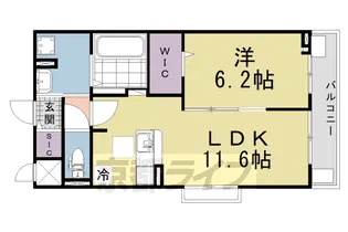 ヒカルサ京都伏見小野【3階】の間取り