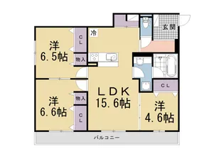 靜古苑 THE VERT 本館【201号室】の間取り