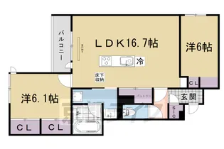 靜古苑 THE VERT 本館【102号室】の間取り
