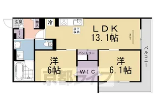 靜古苑 THE VERT 本館【105号室】の間取り