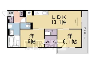 靜古苑 The vert 本館【305号室】の間取り