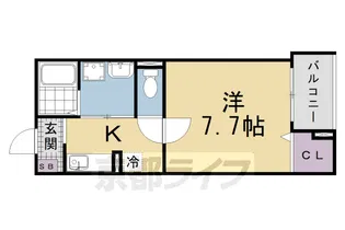 ヒカルサ京都伏見深草【3階】の間取り