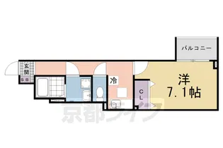 ヒカルサ京都伏見深草【1階】の間取り