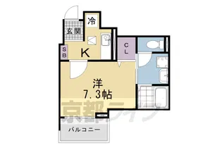 ヒカルサ京都伏見深草【2階】の間取り