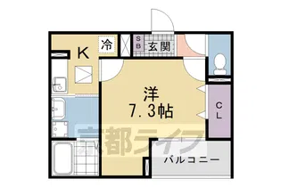 ヒカルサ京都伏見深草【3階】の間取り