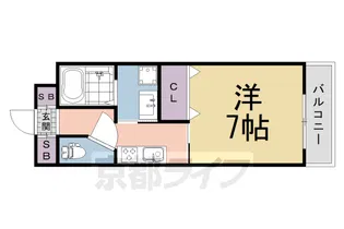 シャンテー長尾【105号室】の間取り