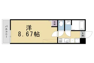 仮)フラッティ鳥居前町【1階】の間取り