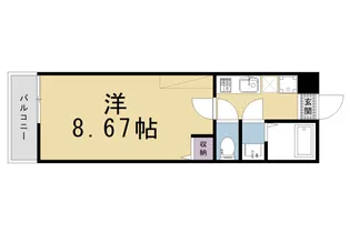 仮)フラッティ鳥居前町【202号室】の間取り