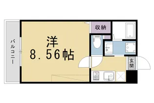 仮)フラッティ鳥居前町【2階】の間取り