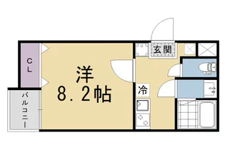 Villa Par le vent【203号室】の間取り