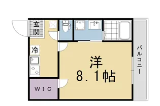 Villa Par le vent【205号室】の間取り