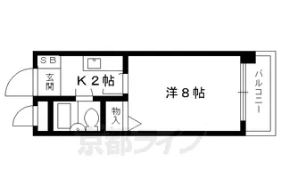 グランディール桂川【205号室】の間取り