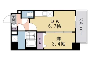 ファステート京都東寺フェイブ【901号室】の間取り