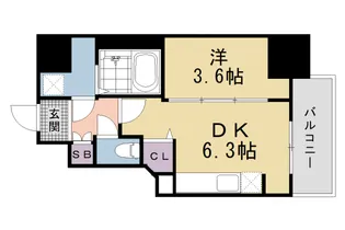 ファステート京都東寺フェイブ【405号室】の間取り