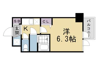 ファステート京都東寺フェイブ【307号室】の間取り
