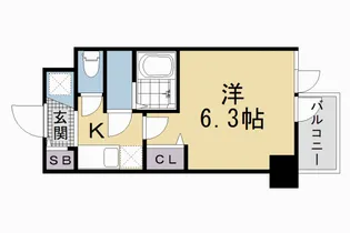 ファステート京都東寺フェイブ【508号室】の間取り